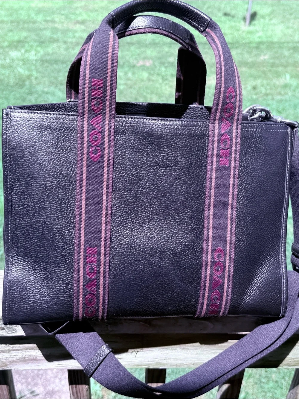 Coach pebbled leather